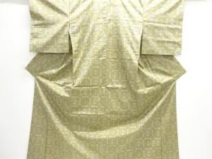 幾何学模様織り出し西陣お召着物